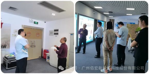 庞森祥董事长陪同与会领导们一起参观公司